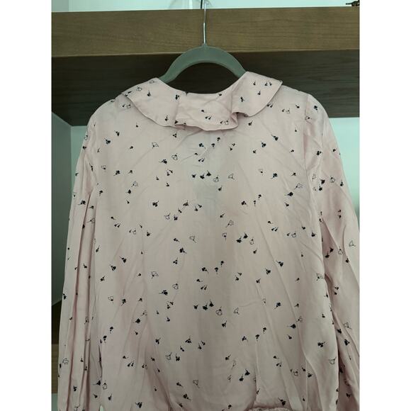 PAIGE Tie Sleeve, Wrap Front Floral Blouse - Picture 7 of 8